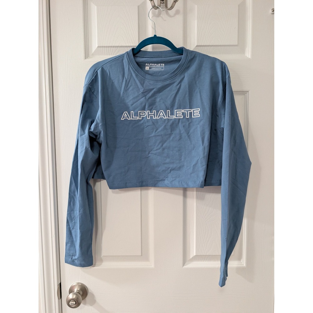 Alphalete, Women's Medium,‎ Long Sleeve Cropped T-Shirt, Activewear, Athleisure
